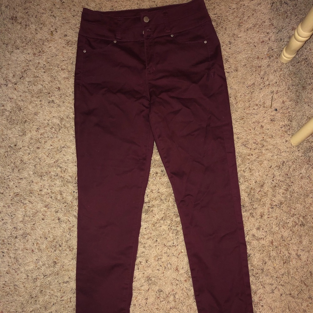 Maroon jeans